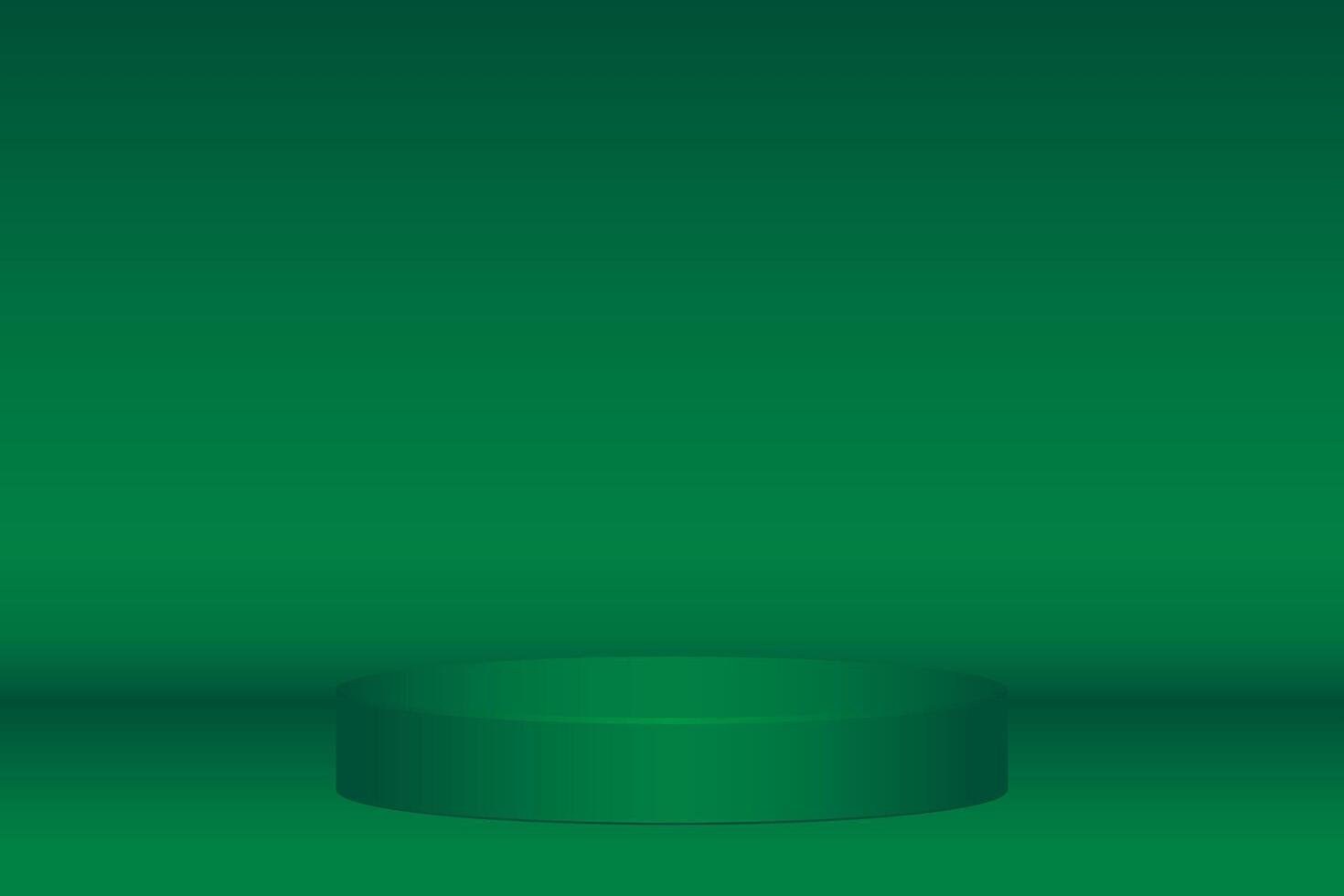 Green color podium for product vector