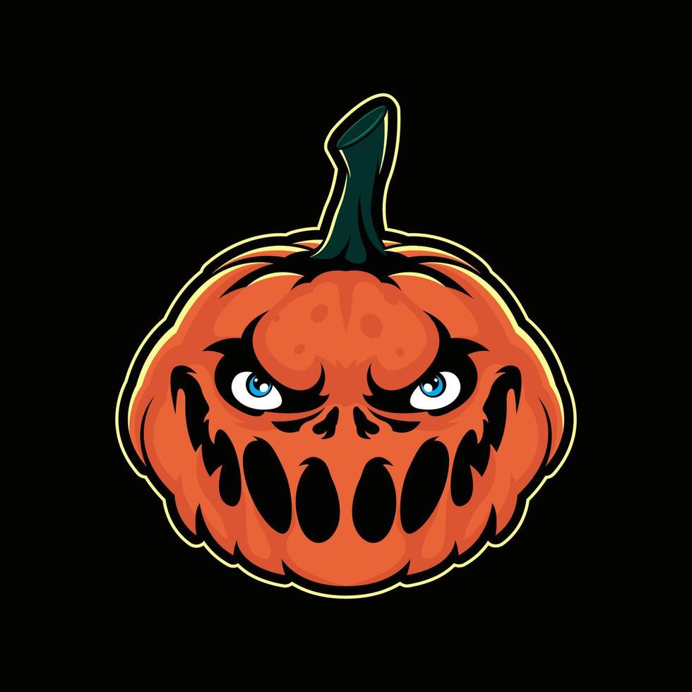Halloween pumpkin illustration design vector
