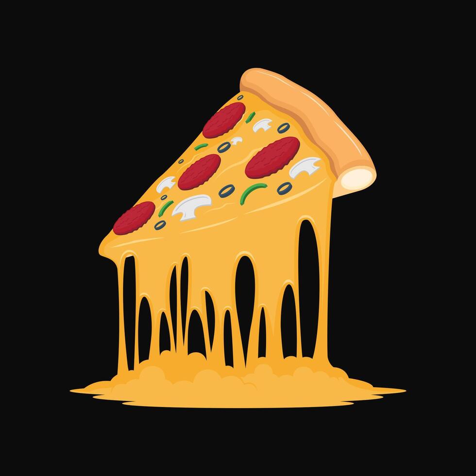 Pizza illustration design vector