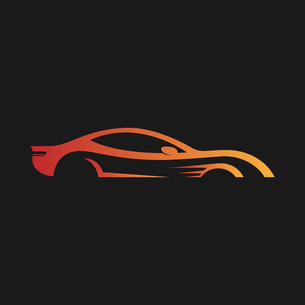 Super car line art design vector