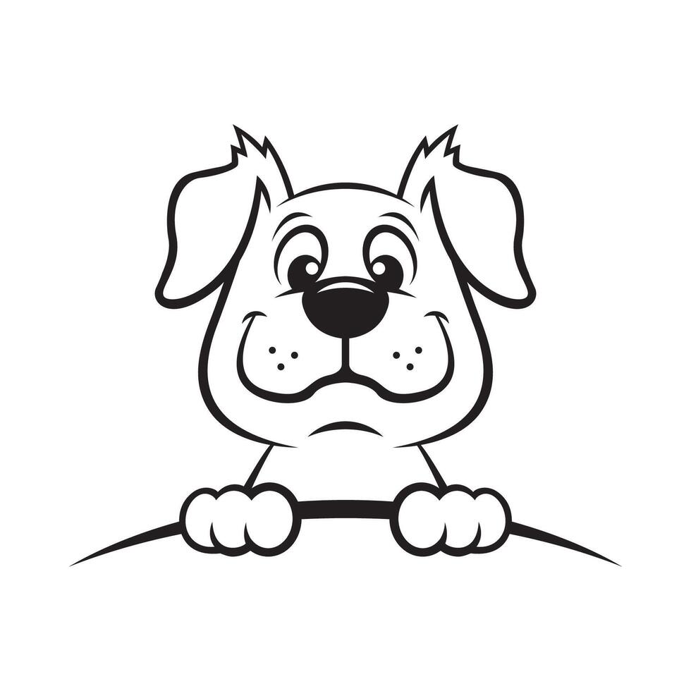 Illustration graphic of dog cute vector
