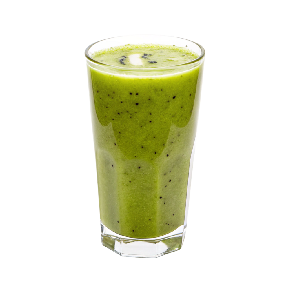 Refreshing Green Kiwi Smoothie in a Glass A vibrant and healthy drink perfect for a summer day png