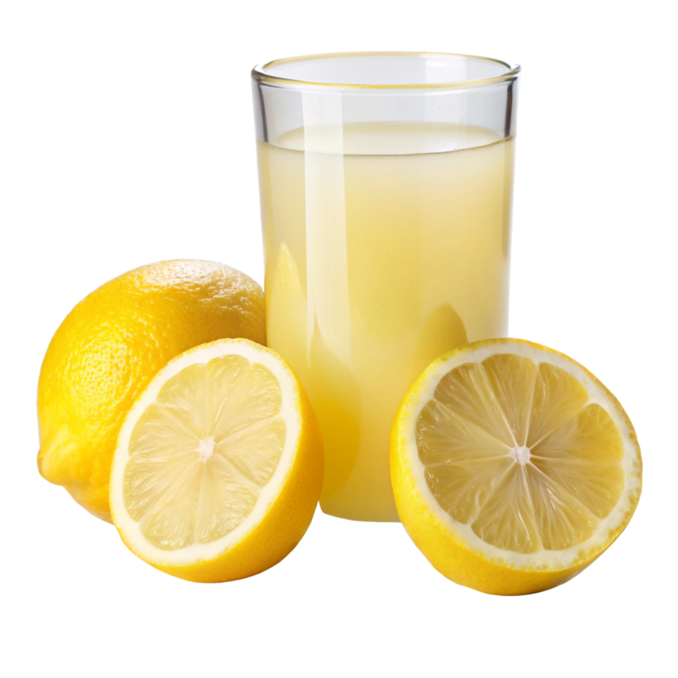 Refreshing Glass of Homemade Lemon Juice with Sliced Lemons png