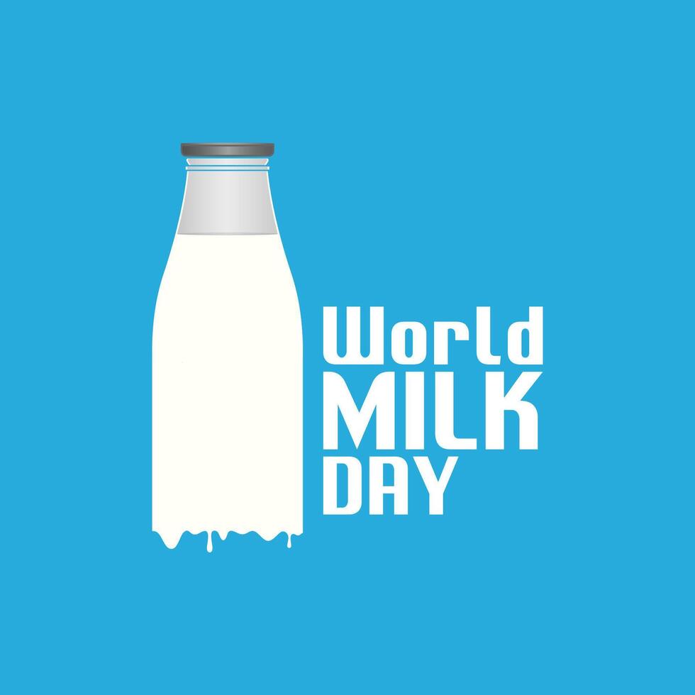 Milk Day Greetings Design vector