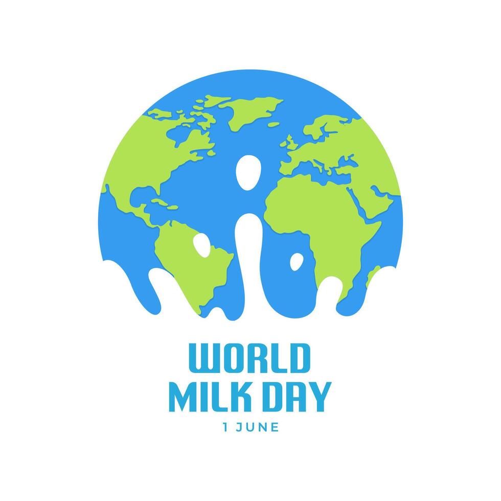 Earth Milk Day Greetings vector
