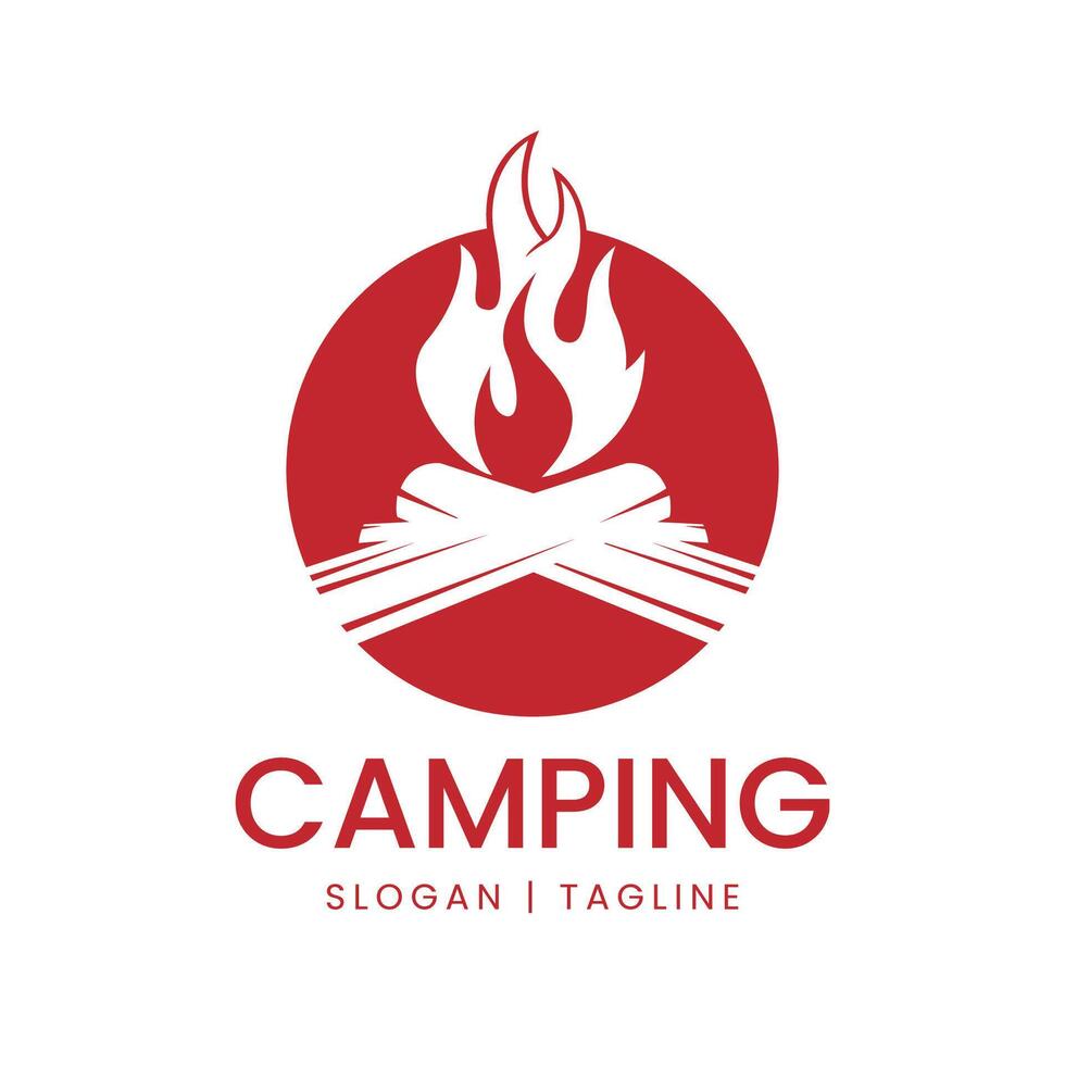 Bonfire logo design vector