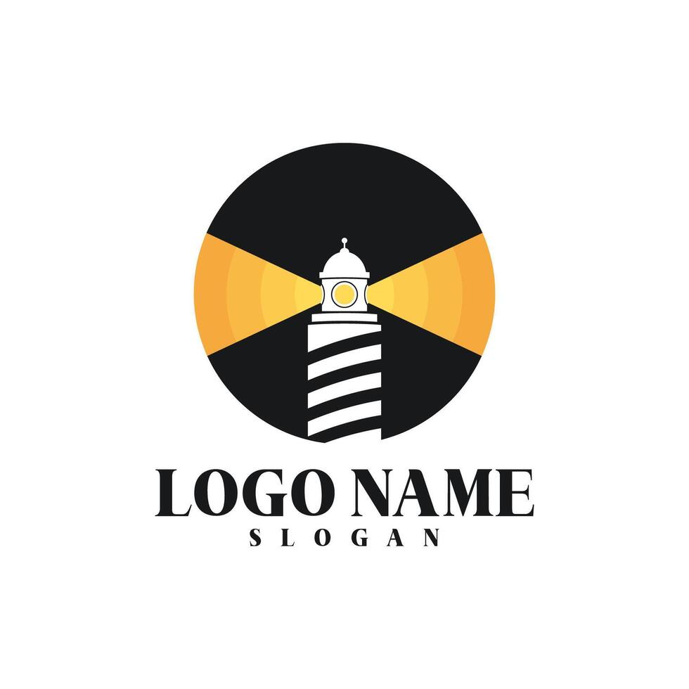 Mercusuar logo illustration vector