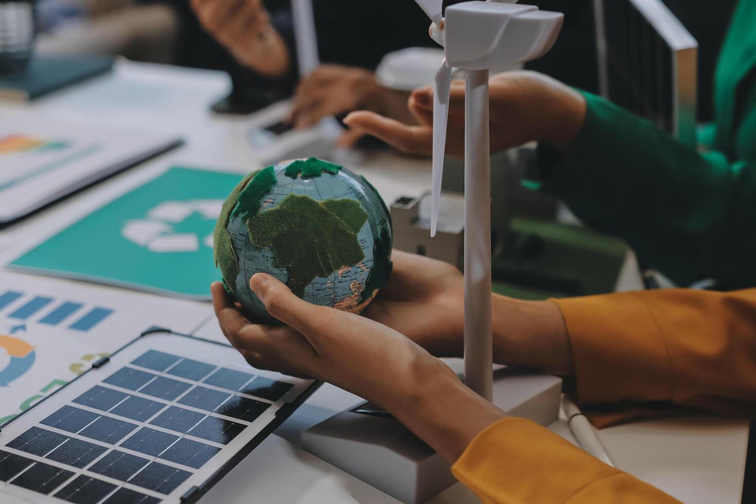 Green energy and sustainability concept photo