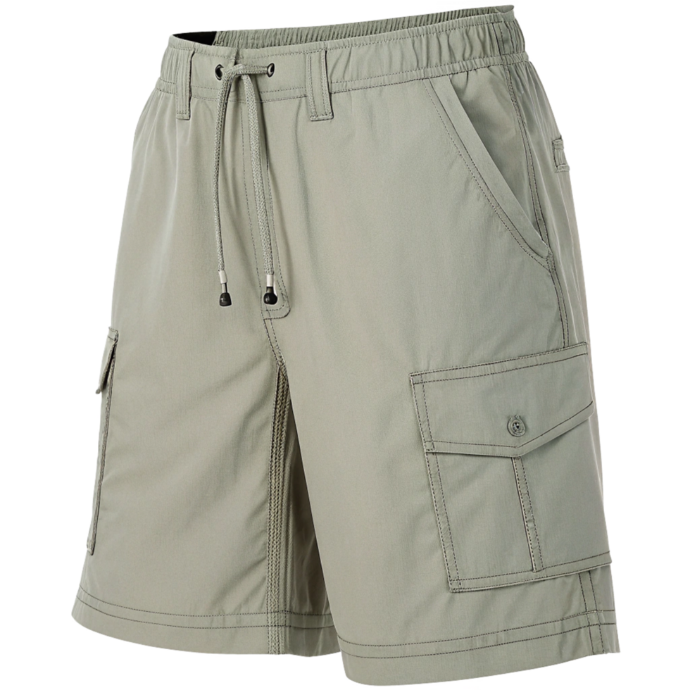 Men's Casual Outdoor Cargo Shorts Lightweight Breathable Quick Dry Hiking Travel Shorts with Pockets png