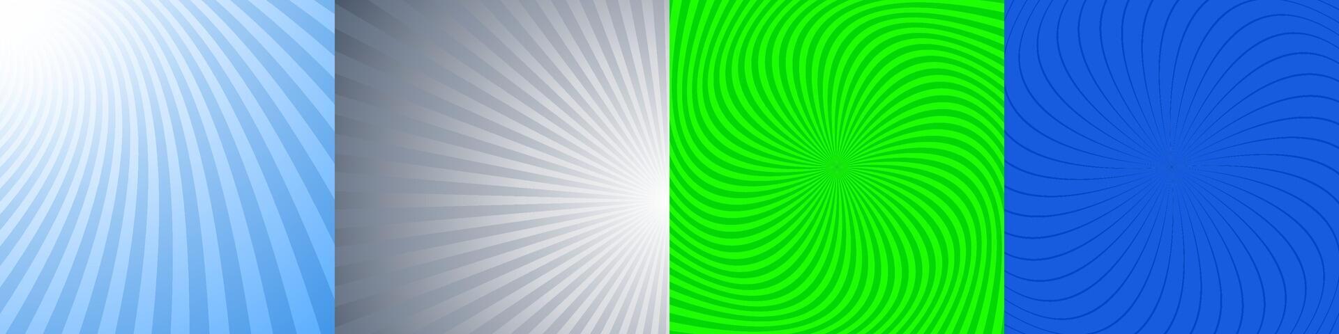Abstract ray burst background set vector