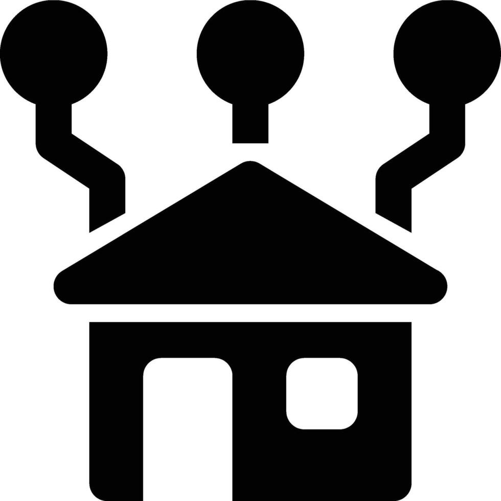 Smart Home, Smart House, Smarthome Glyph Solid Icon vector