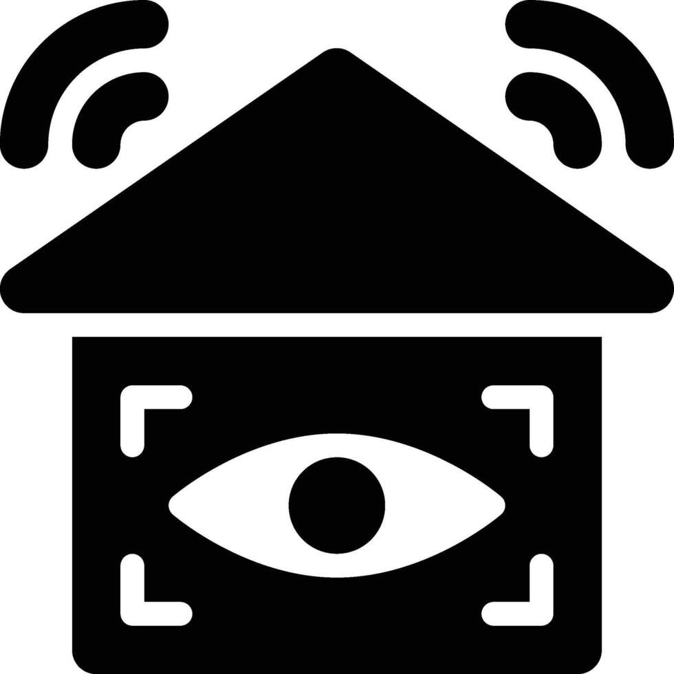 Eyes Recognition, Eyes Scanner, Eyes Identification Glyph Solid Icon vector