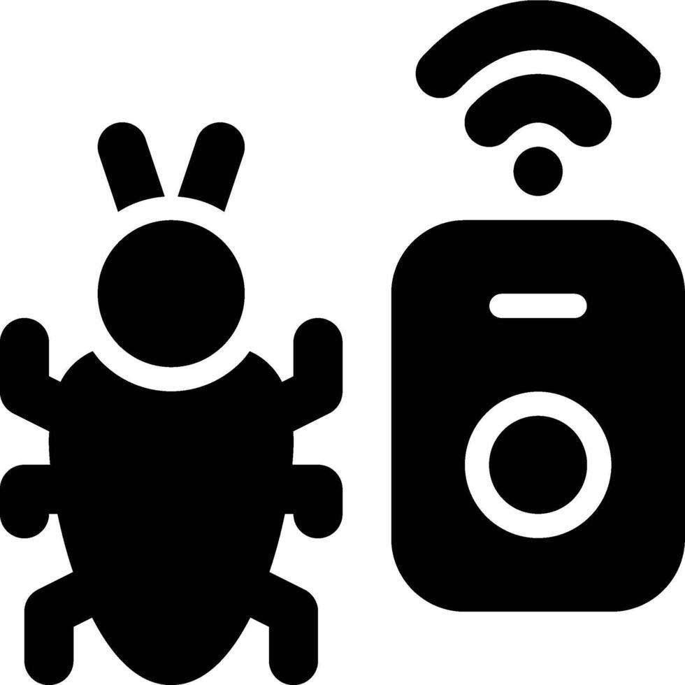 Smart, Pest Control, Bugs Glyph Solid Icon vector