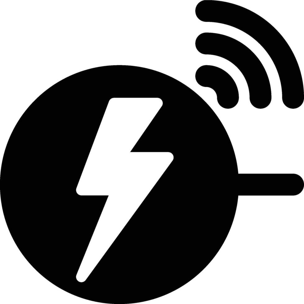 Wireless Charger, Wireless Charging, Dock Glyph Solid Icon vector