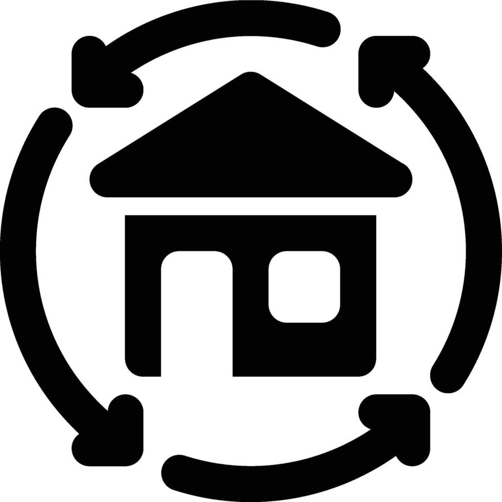 Home Automation, Domotics, Smart Home Glyph Solid Icon vector