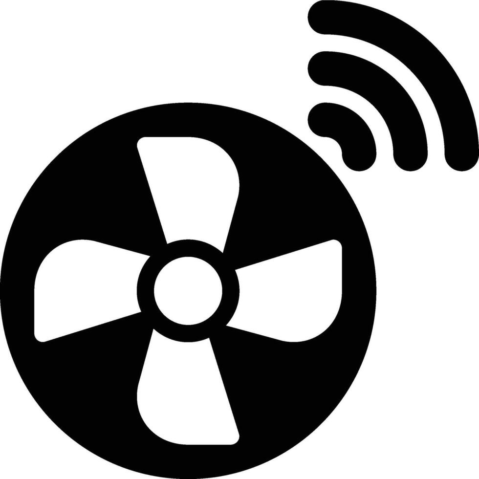 Smart HVAC, Smart Home, Smart House Glyph Solid Icon vector