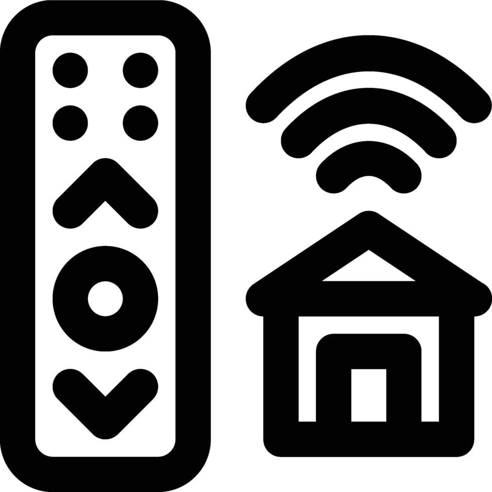 Remote Control, Smart Home, Home Control Outline Icon vector