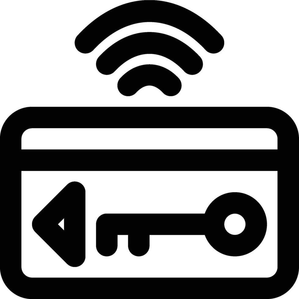 Key Card, Card Key, Card Entry Outline Icon vector