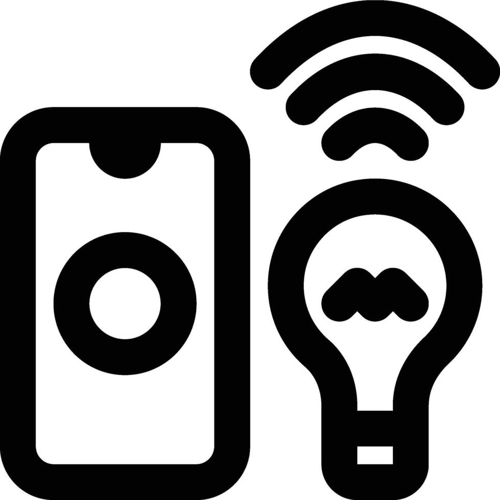 Smart Light, Smart Bulbs, Lighting System Outline Icon vector