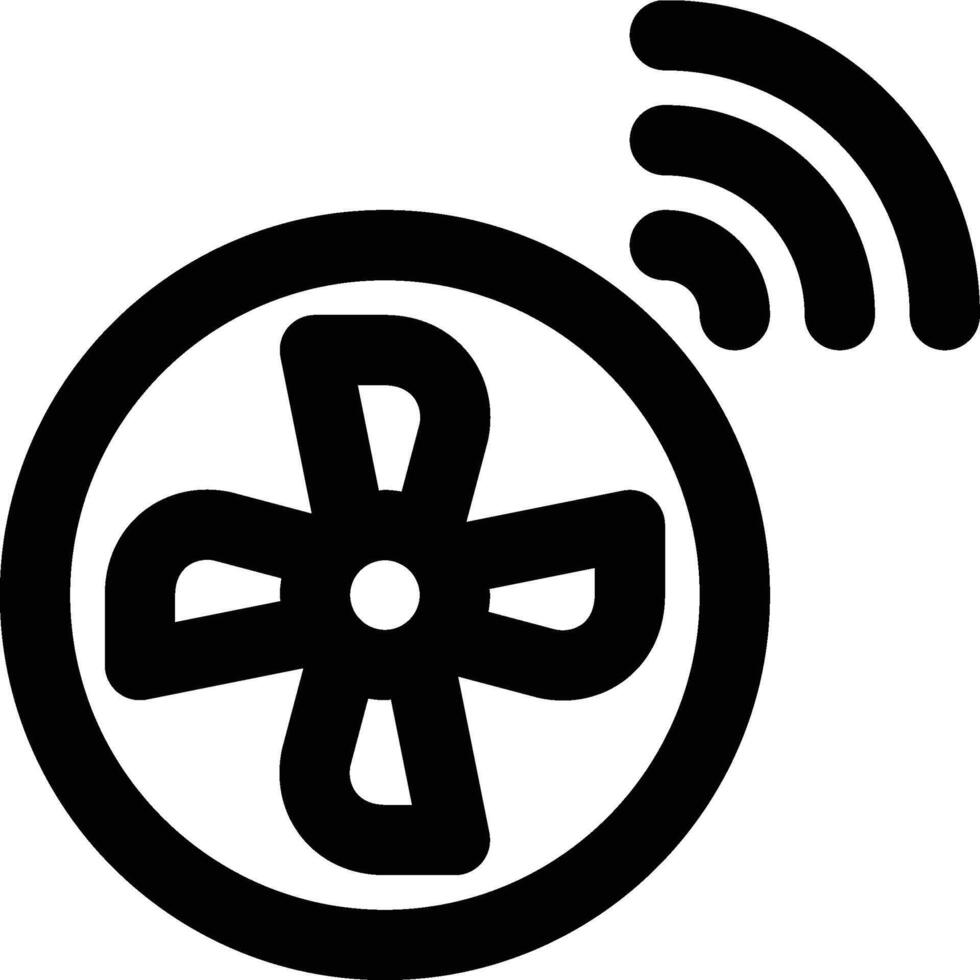 Smart HVAC, Smart Home, Smart House Outline Icon vector