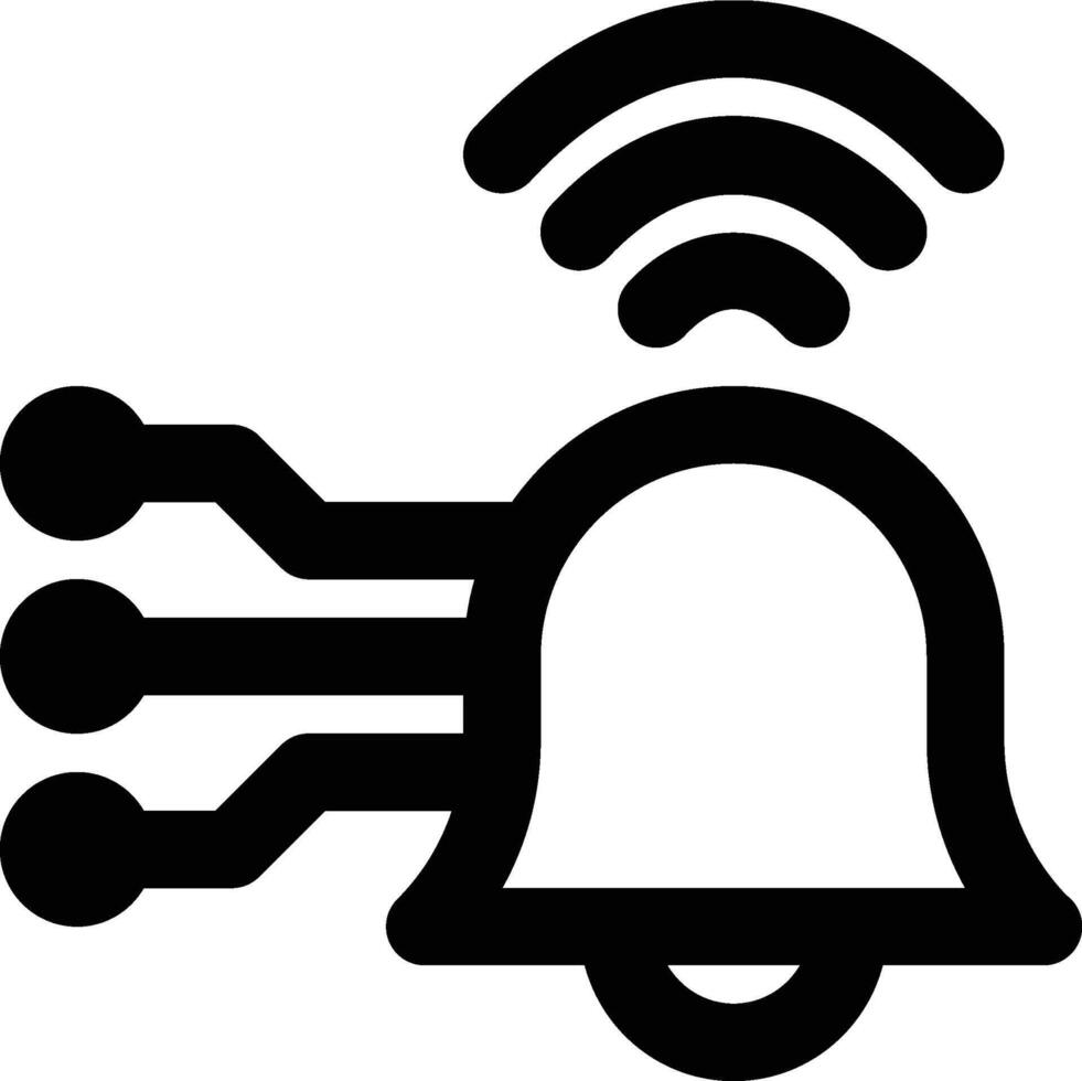 Alarm System, Alert System, Smart Alarm Outline Icon vector