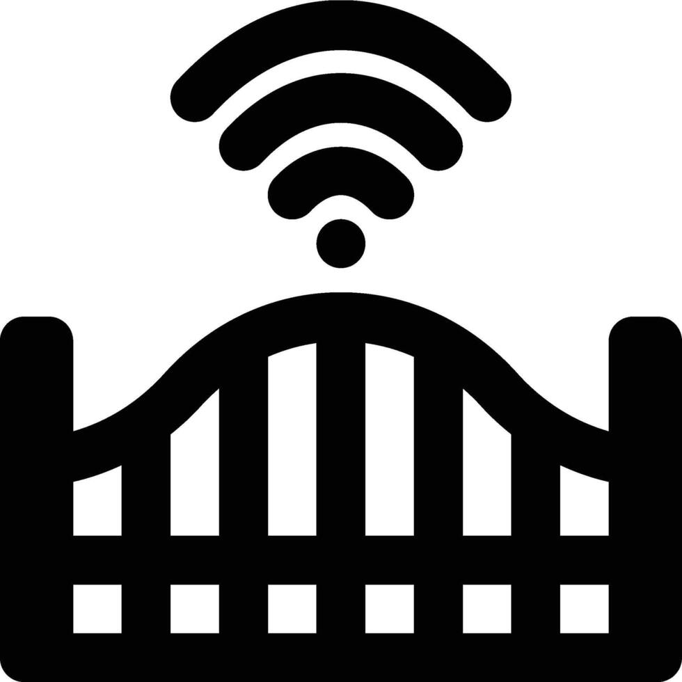 Smart Gate, Smart Home, Internet of Things Outline Icon vector