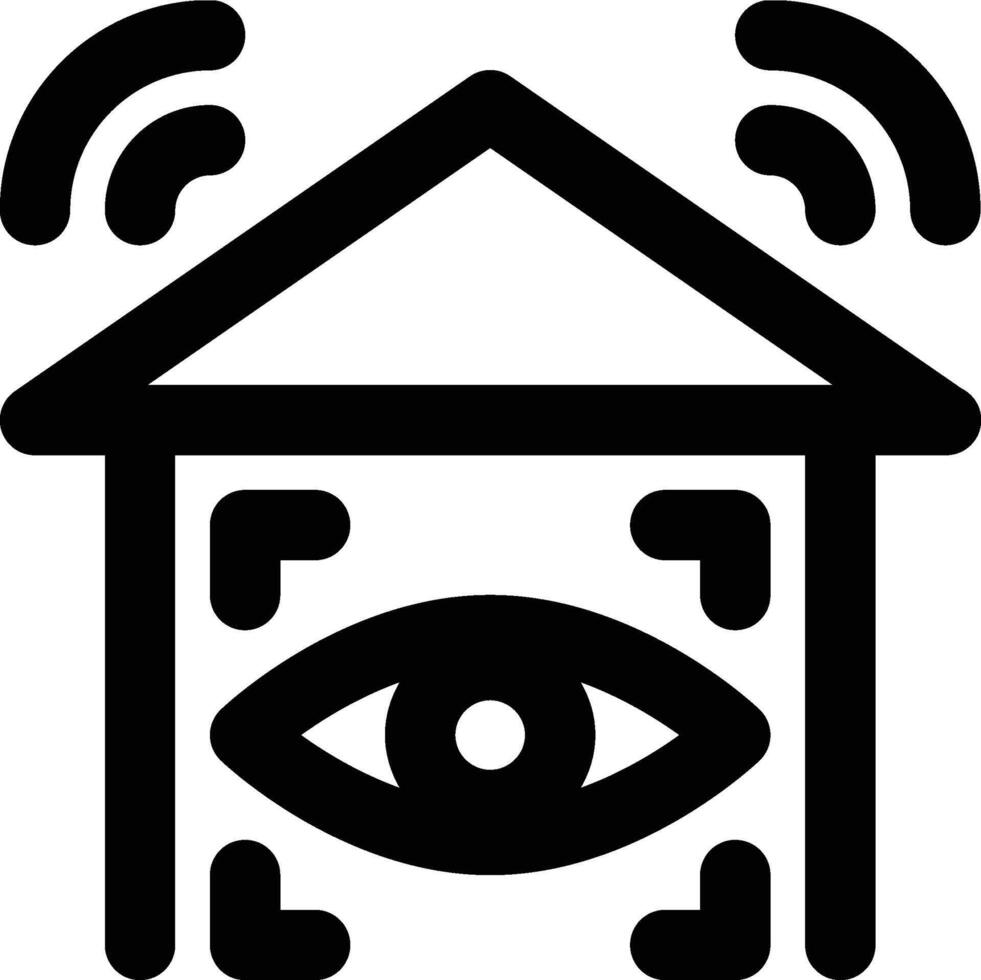 Eyes Recognition, Eyes Scanner, Eyes Identification Outline Icon vector