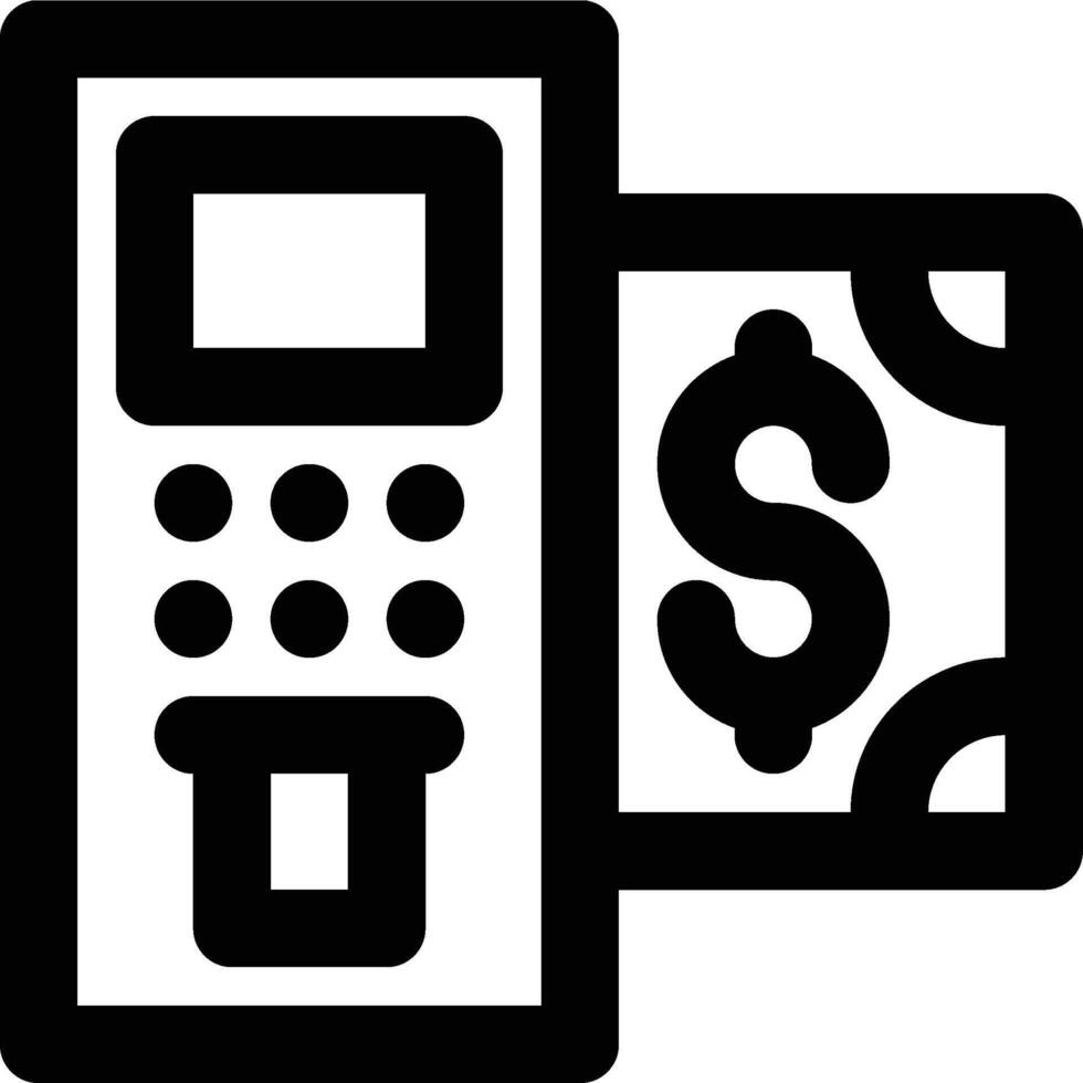 ATM, Automatic, Teller Machine Outline Icon vector