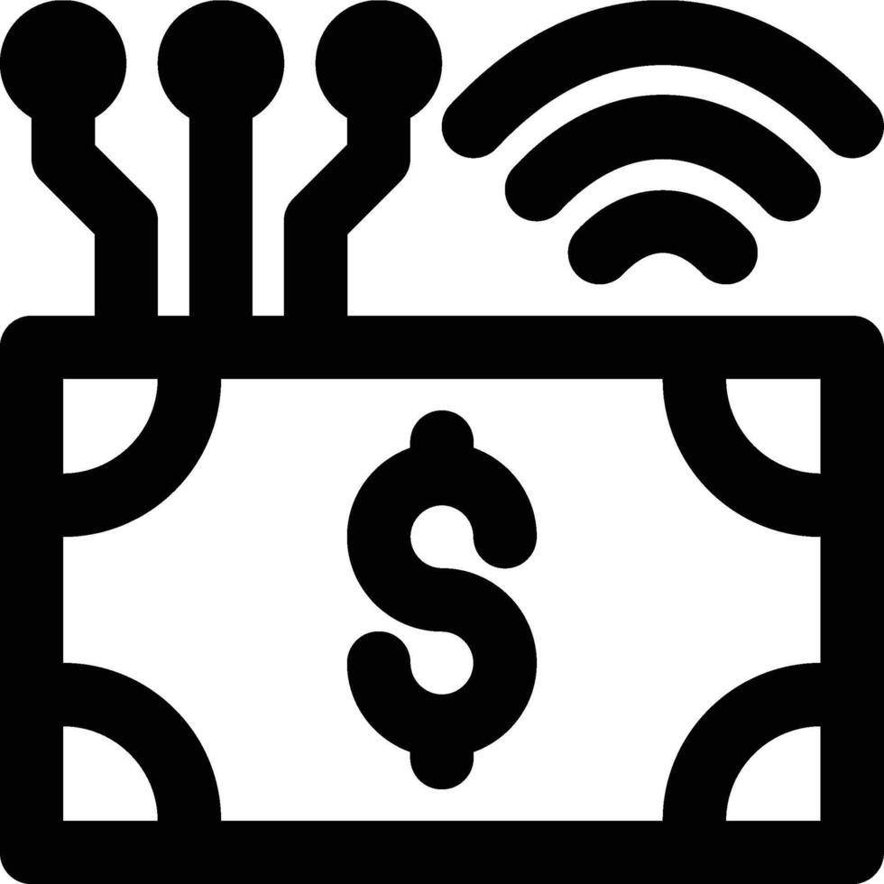 Smart Economy, Smart Finance, Smart Business Outline Icon vector