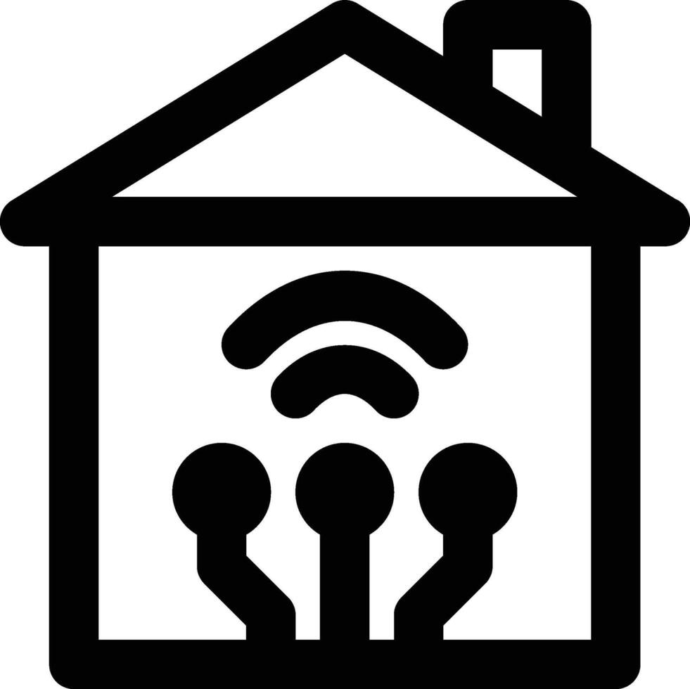 Smart Living, Smart Home, Home Automation Outline Icon vector