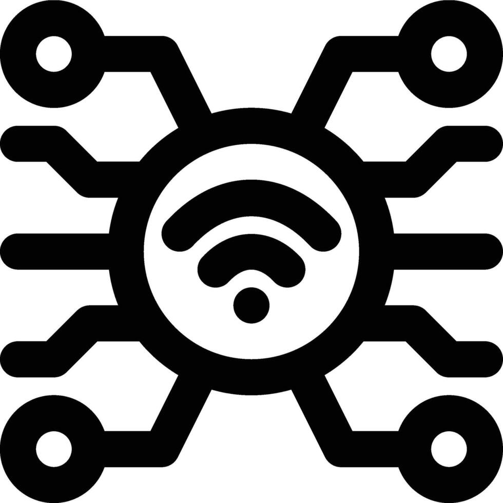 Internet of Things, IOT, Internet Outline Icon vector