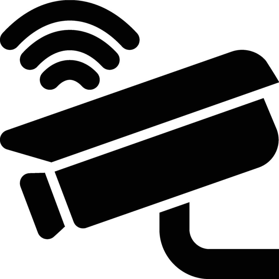 Smart, CCTV, Camera Glyph Solid Icon vector