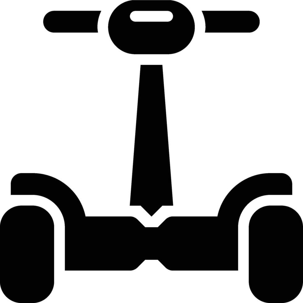Hoverboard, Smart, Balance Wheel Glyph Solid Icon vector
