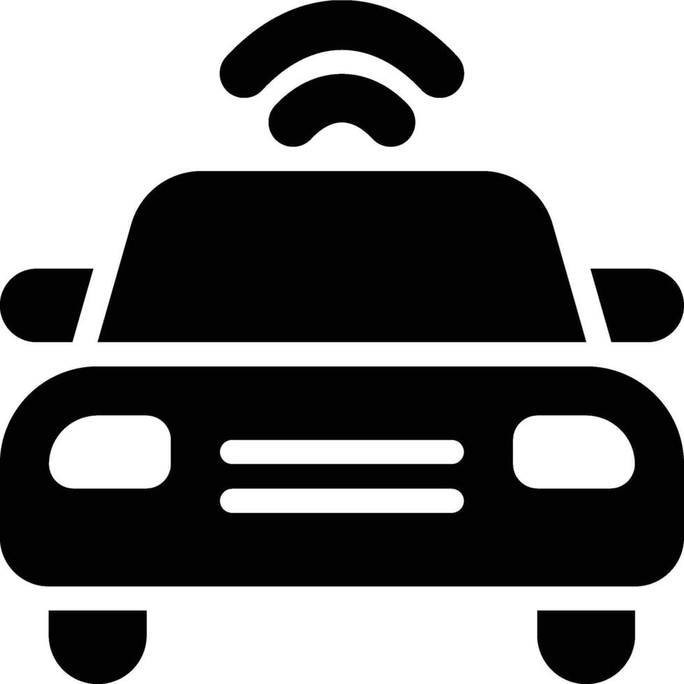 Smart Car, Smart Vehicle, Transportation Glyph Solid Icon vector