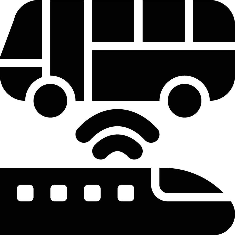 Smart Transport, Smart Mobility, Mobility Glyph Solid Icon vector