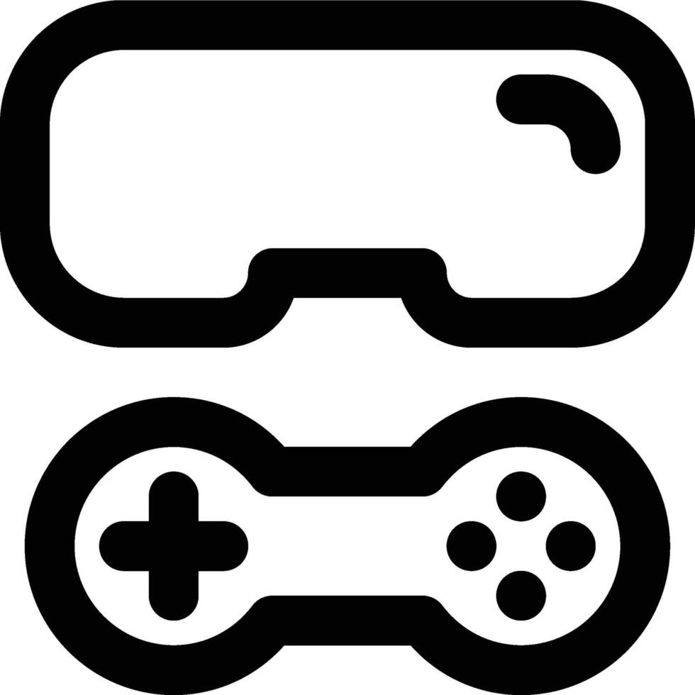 Virtual Reality Gaming Outline Icon vector