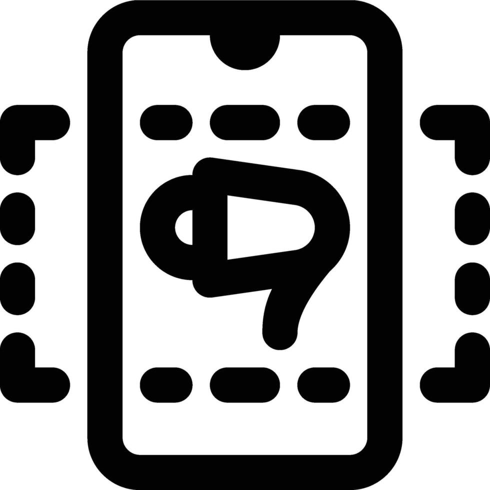 Augmented Reality, Marketing, Broadcasting Outline Icon vector