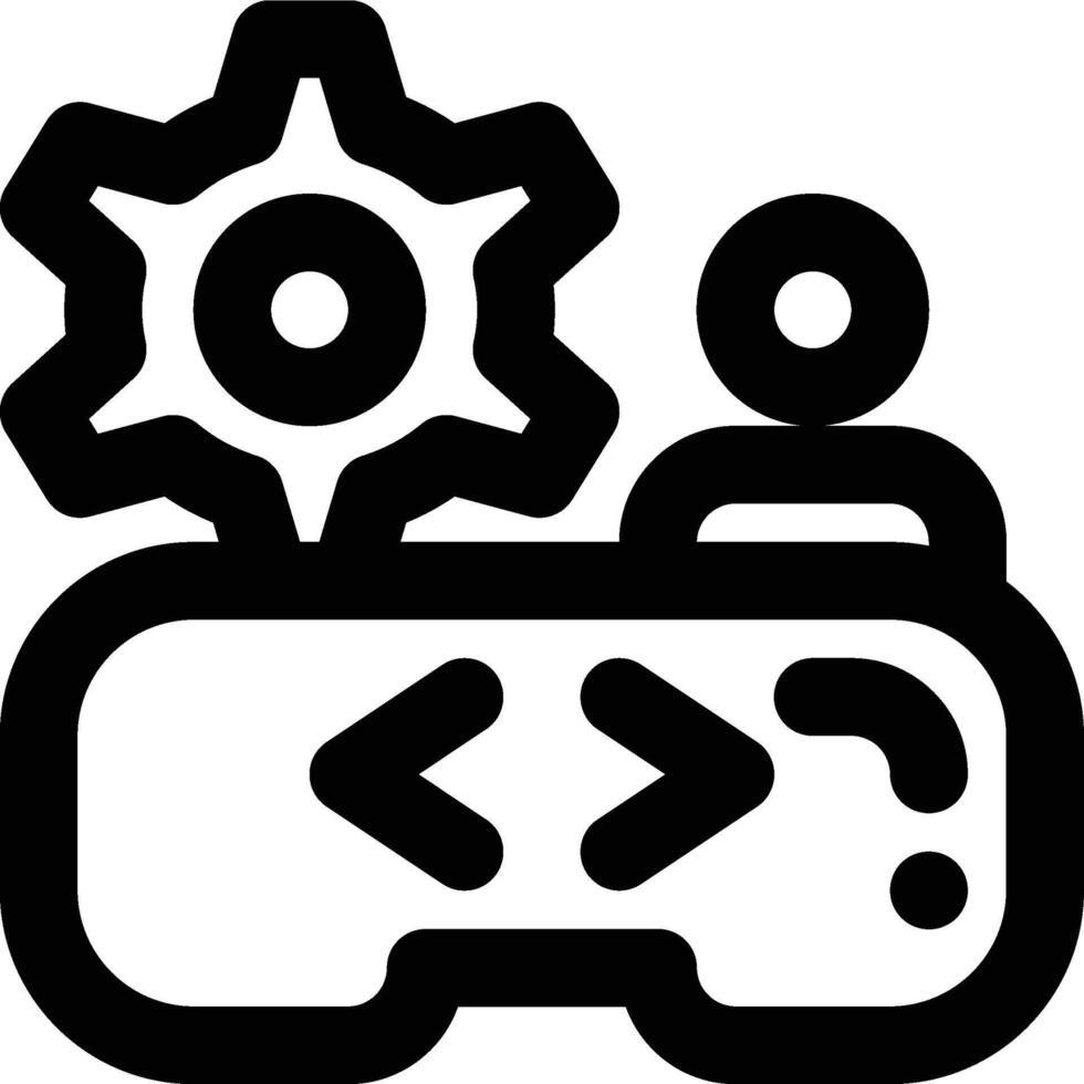Virtual Reality, Developer, Programmer Outline Icon vector