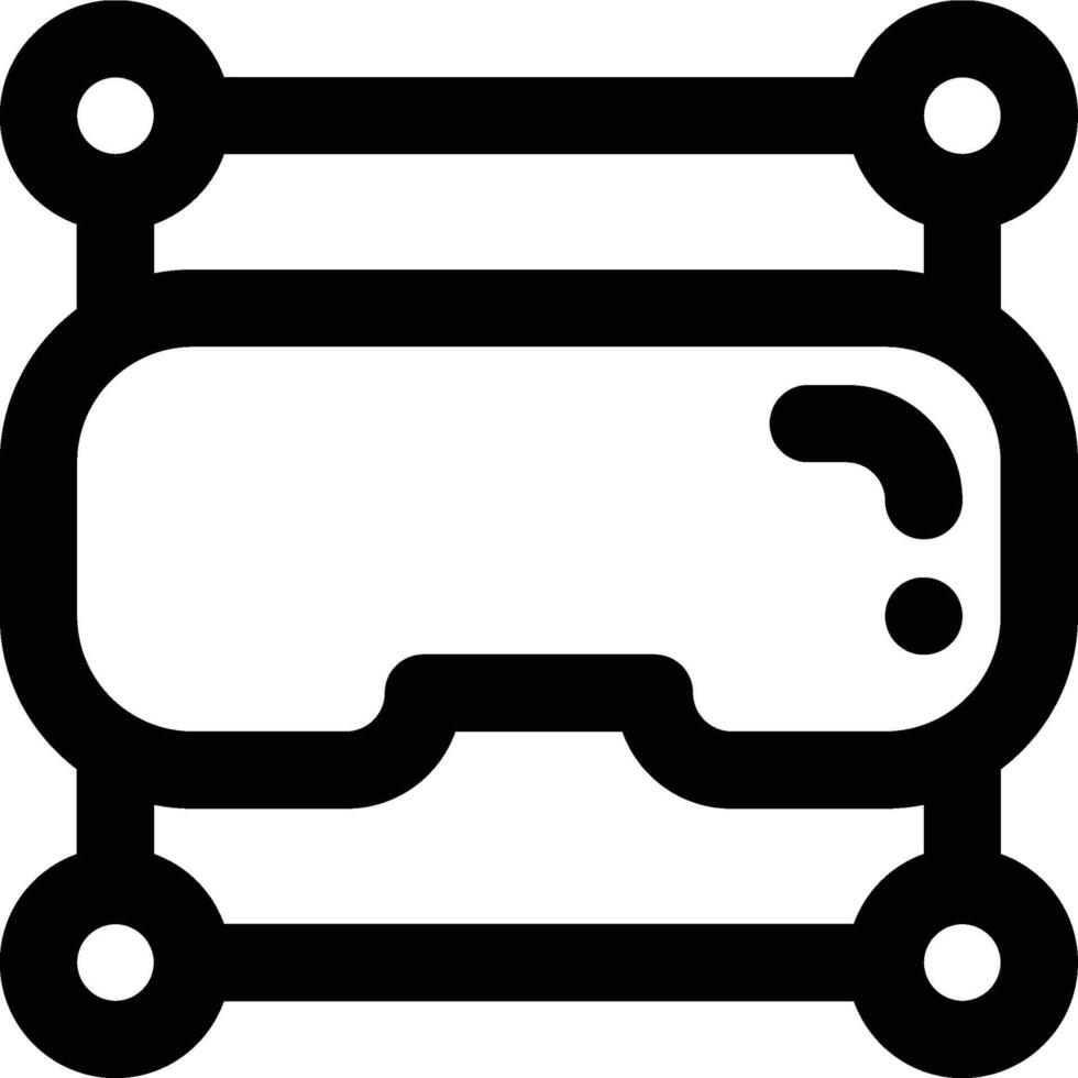 VR Platform, VR Environment, Virtual Reality Outline Icon vector