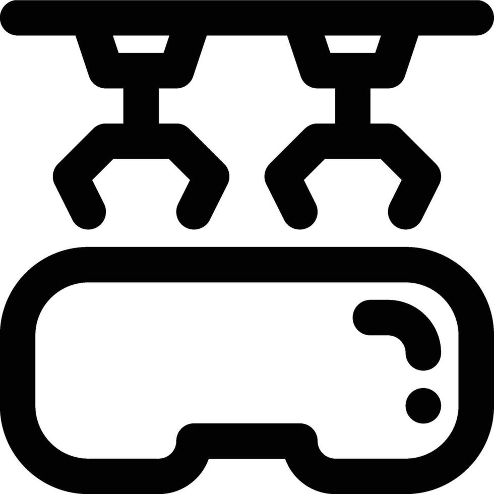 VR Industry, VR Manufacturing, VR Manufacture Outline Icon vector