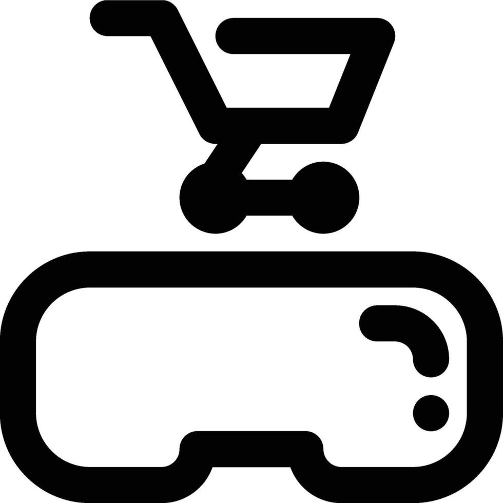 Virtual Shopping, VR Shopping, Virtual Reality Outline Icon vector