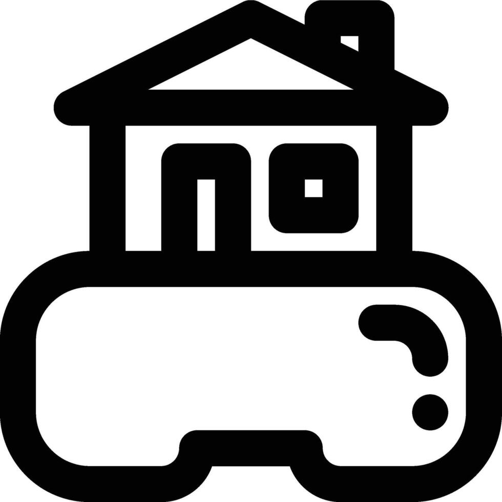 VR Real Estate, Virtual Reality, Real Estate Outline Icon vector