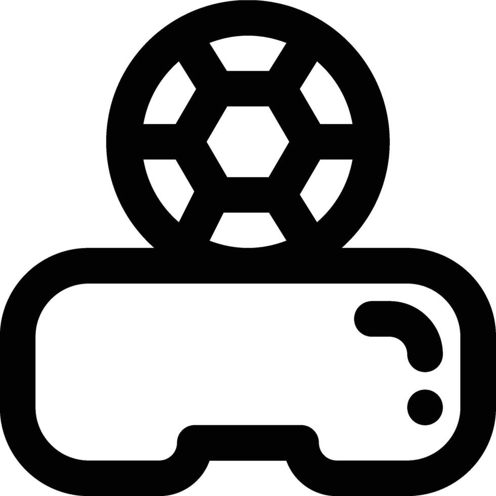 VR Sport, VR Football, VR Soccer Outline Icon vector