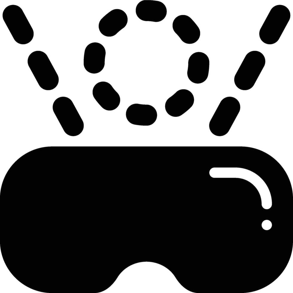 Virtual Reality, Glasses, VR Glyph Solid Icon vector