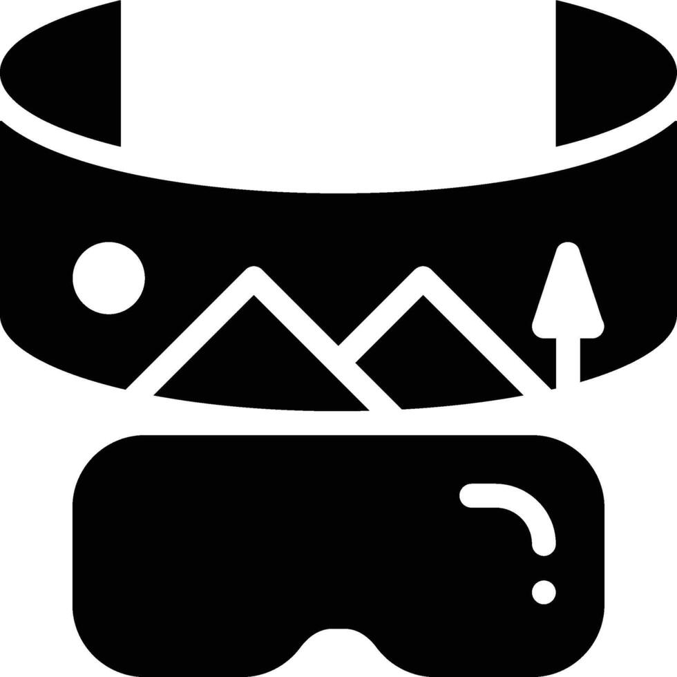 3D Tour, VR Tour, Virtual Reality Glyph Solid Icon vector
