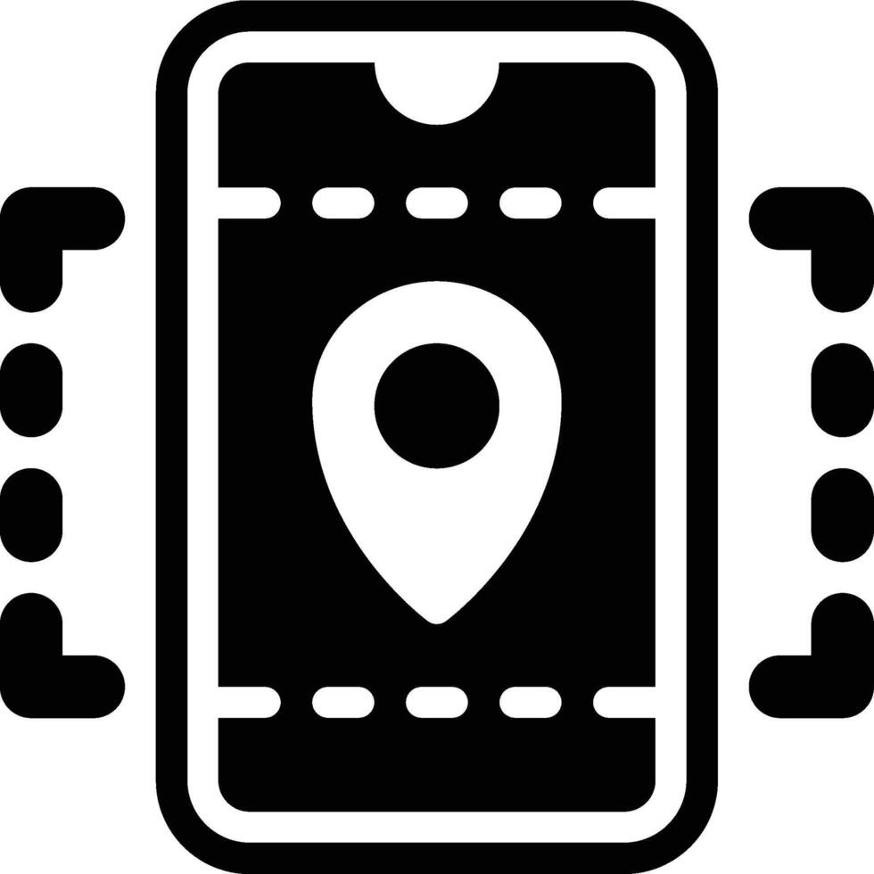 AR Navigation, Augmented Reality, Navigation Glyph Solid Icon vector