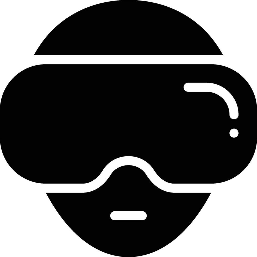 VR Headset, VR Glasses, VR User Glyph Solid Icon vector