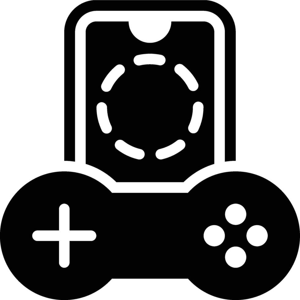 AR Game, AR Gaming, Augmented Reality Glyph Solid Icon vector