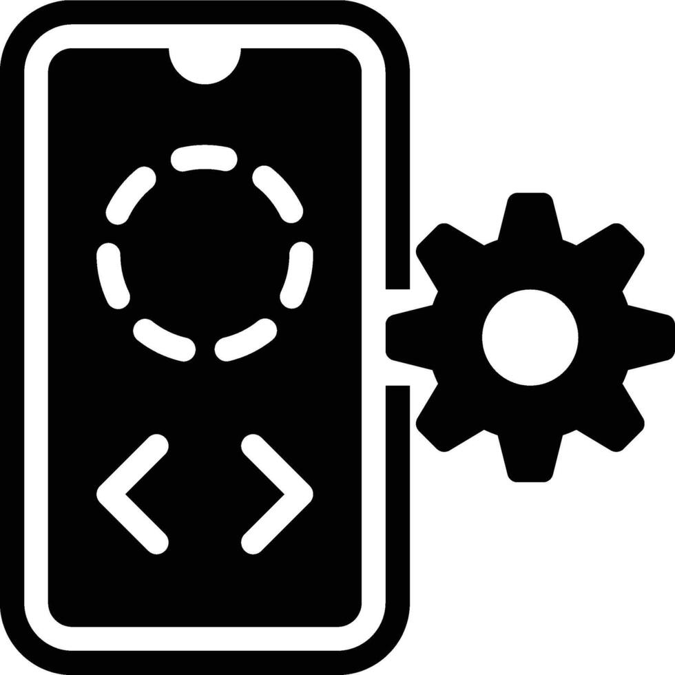 AR Development, Augmented Reality, Development Glyph Solid Icon vector