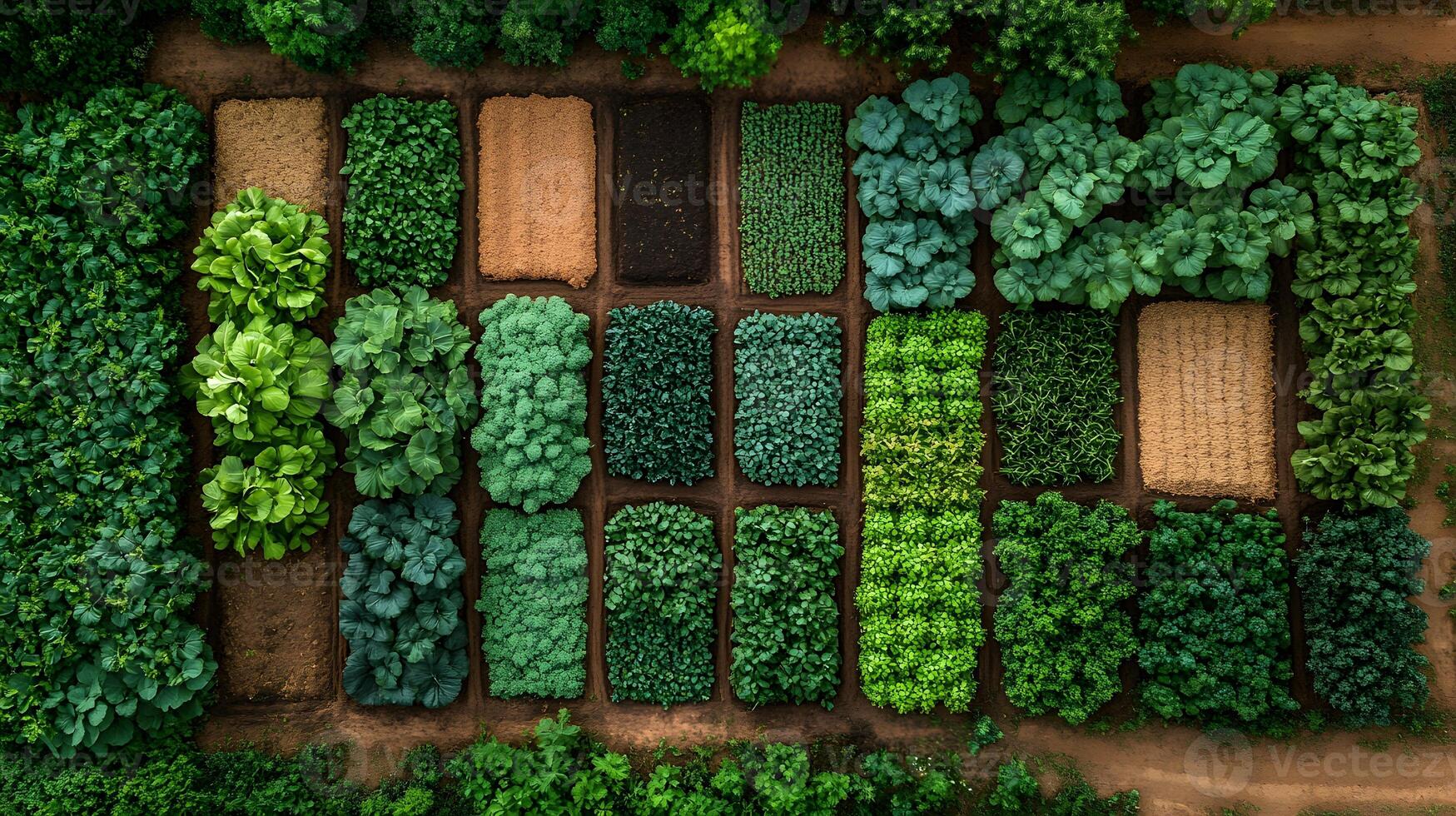 High-resolution satellite image displaying smart farm management system photo